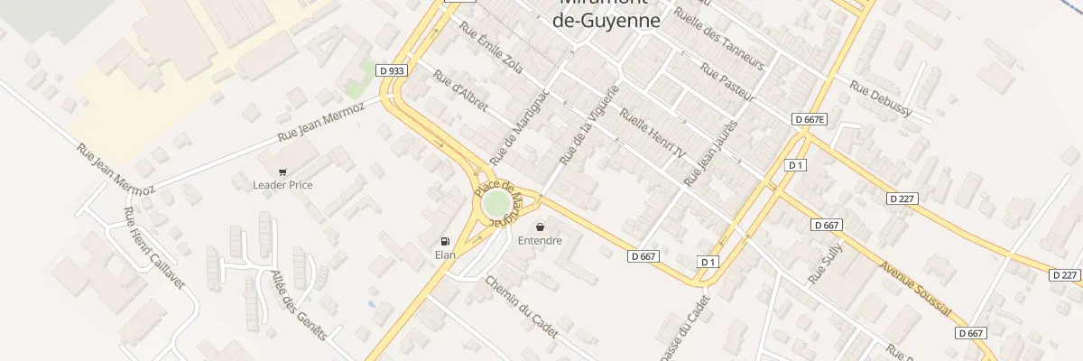 Plan du 1 Pl Martignac à Miramont-de-Guyenne
