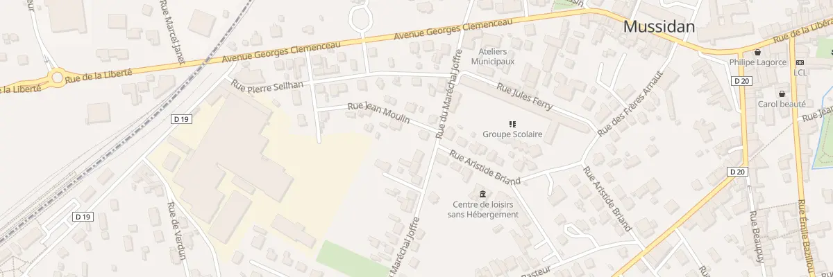 Plan du 1 Rue Jean Moulin à Mussidan