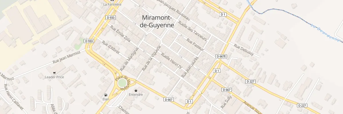 Plan du 16 Rue du Temple à Miramont-de-Guyenne