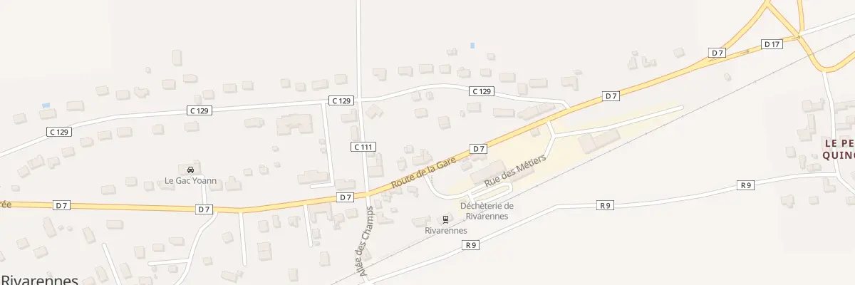 Plan du 19 Rte de la Gare à Rivarennes