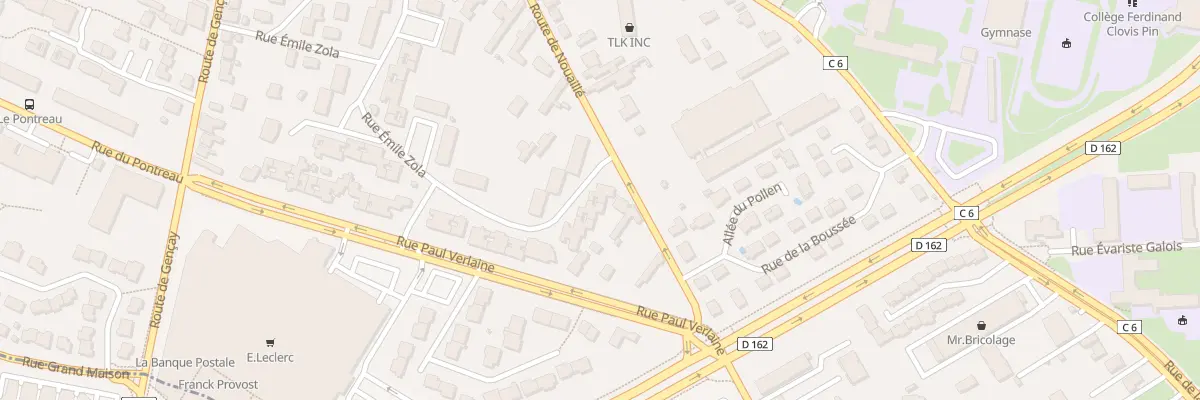 Plan du 3 Rue Emile Zola à Poitiers