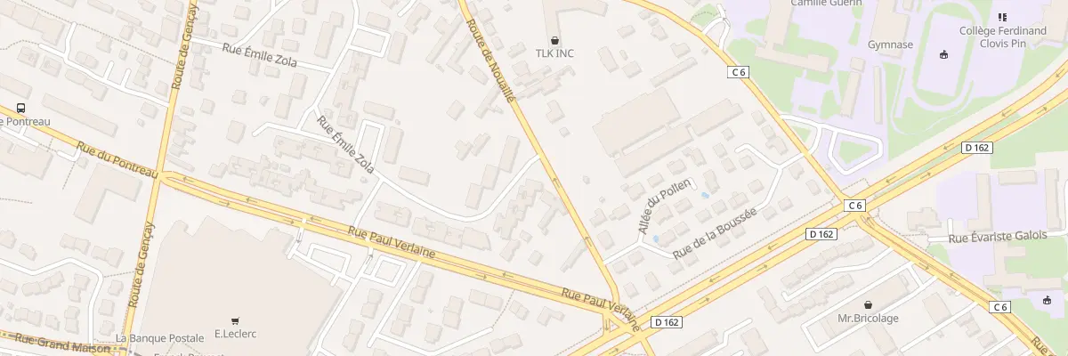 Plan du 1 Rue Emile Zola à Poitiers