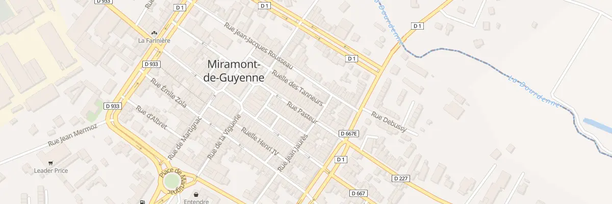 Plan du 25 Rue Pasteur à Miramont-de-Guyenne