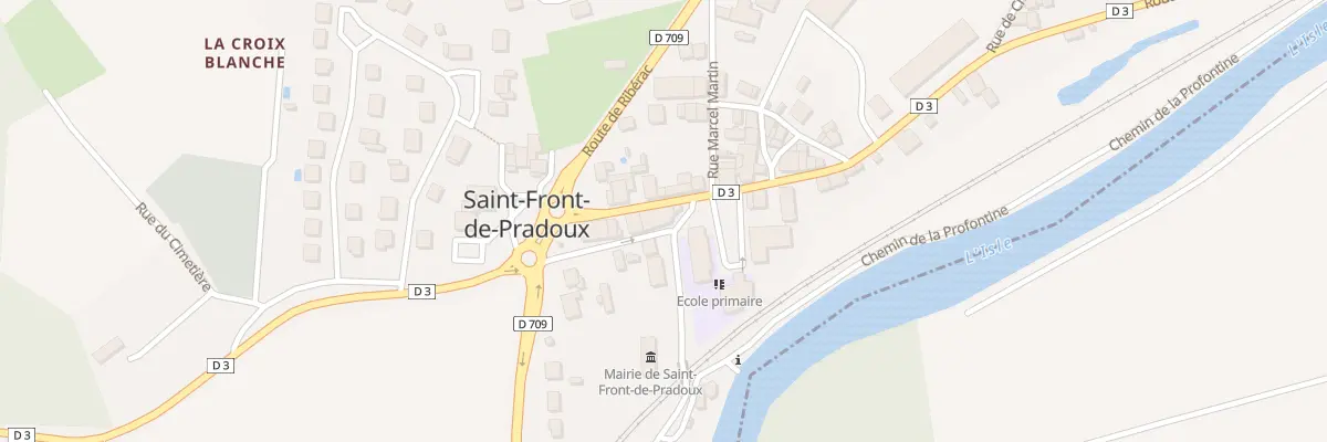 Plan du 13 Rue du Bourg à Saint-Front-de-Pradoux