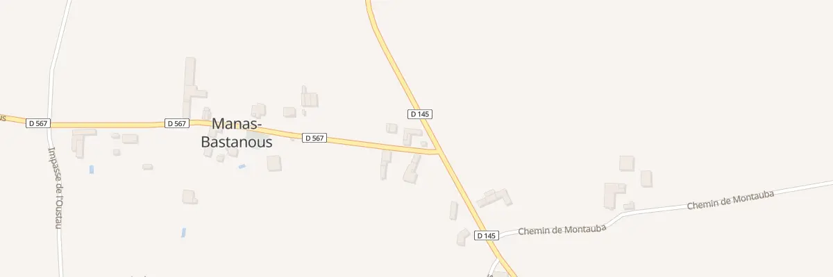 Plan du 34 Rte de Maumus à Manas-Bastanous