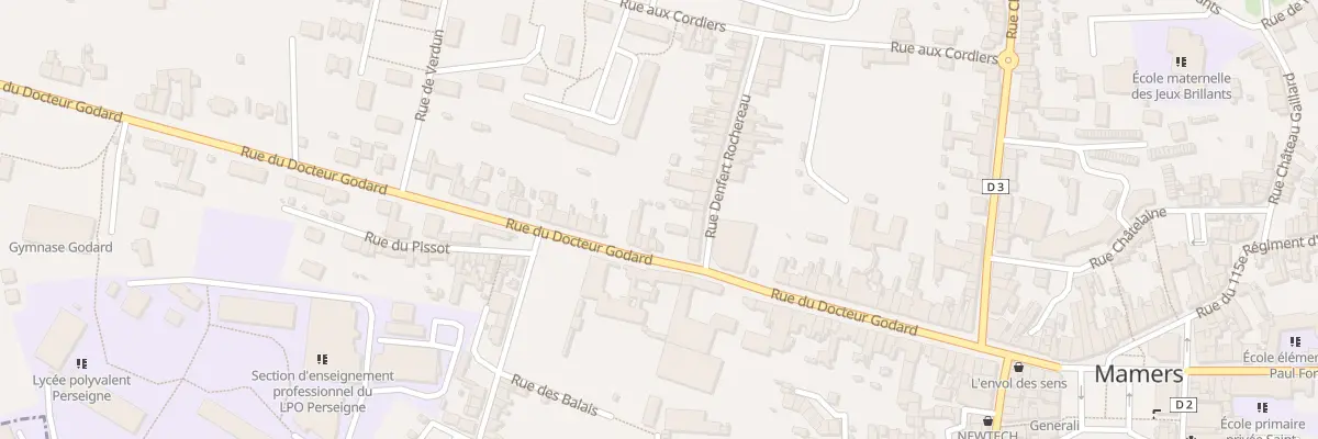 Plan du 35 Rue du Doc Godard à Mamers