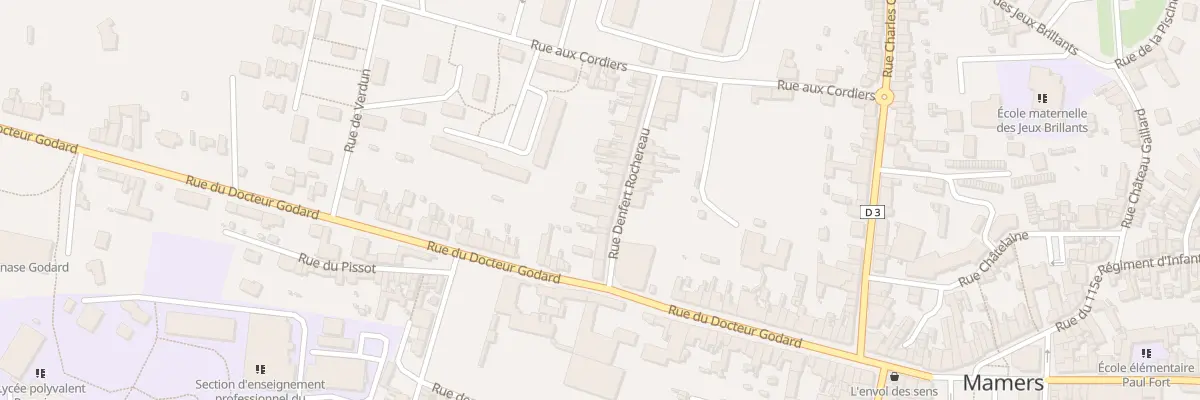 Plan du 10 Rue Denfert Rochereau à Mamers