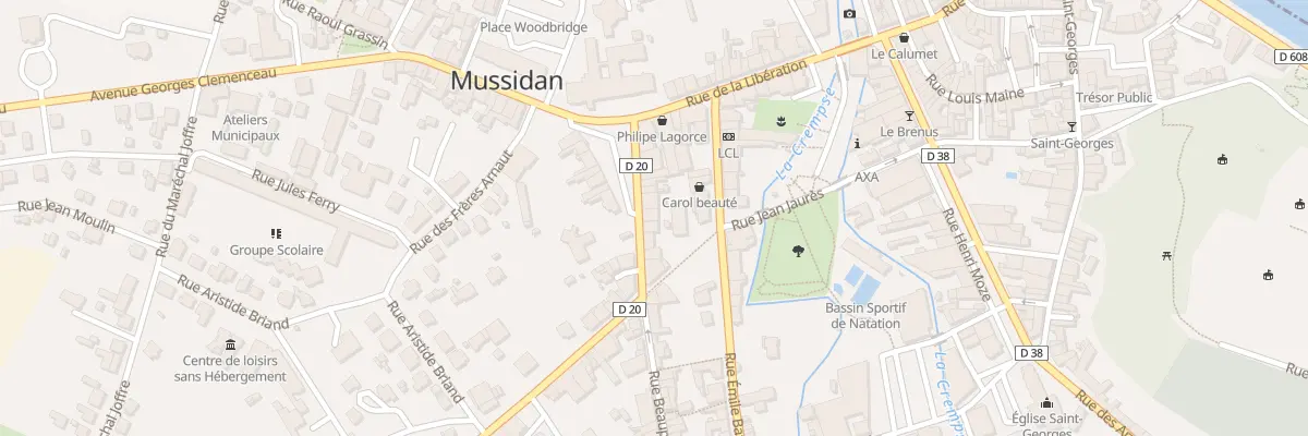 Plan du 11 Rue Beaupuy à Mussidan