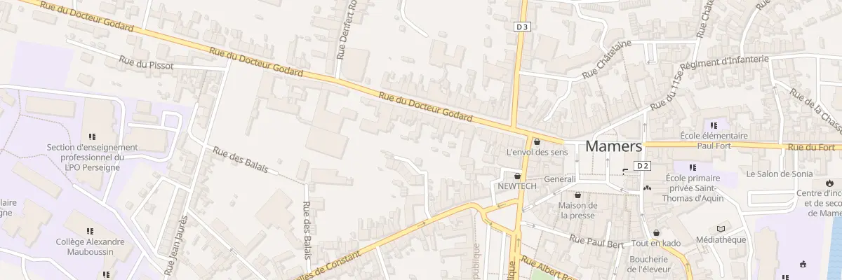 Plan du 34 Rue du Doc Godard à Mamers