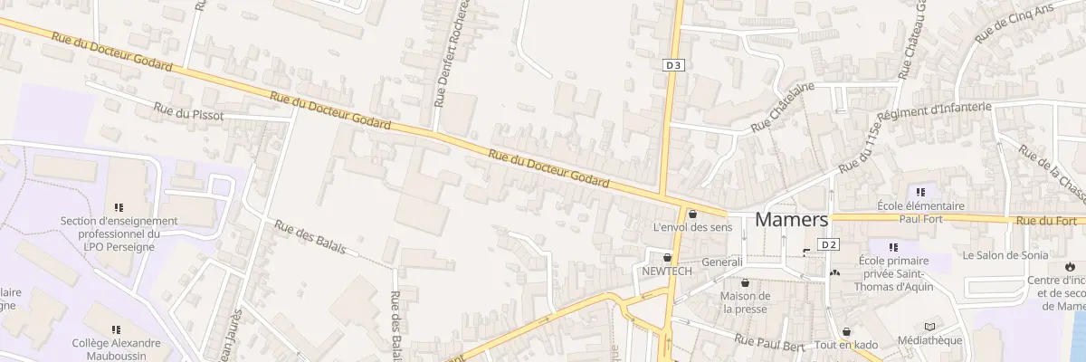Plan du 36 Rue du Doc Godard à Mamers