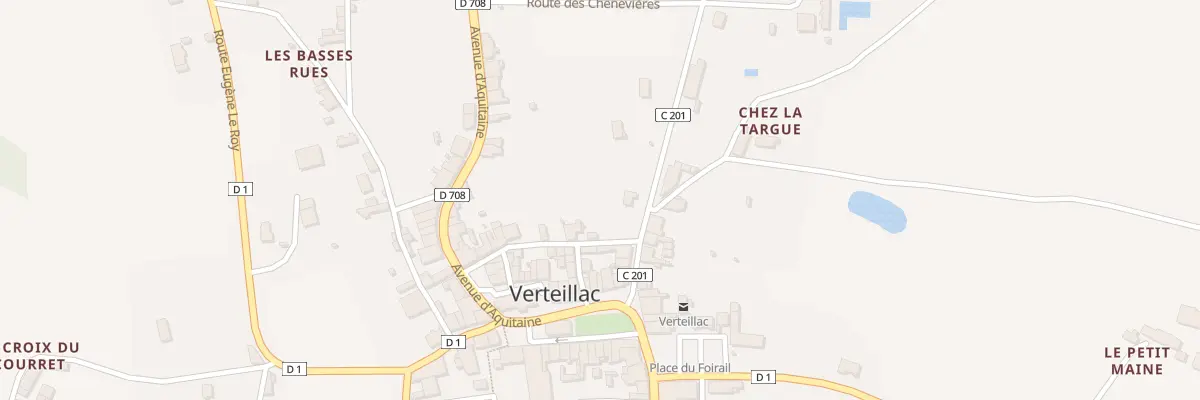 Plan du 20 Rue des Abattoirs à Verteillac
