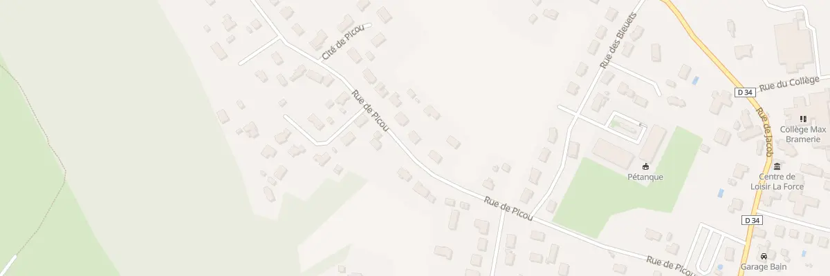 Plan du 34 Rue de Picou à La Force