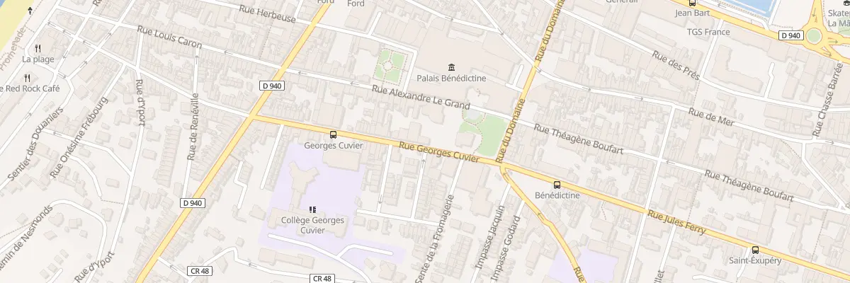 Plan du 16 Rue Georges Cuvier à Fécamp