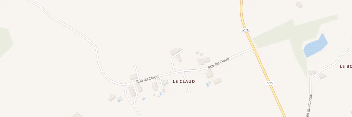 Plan du 15 Le Claud à Cunèges