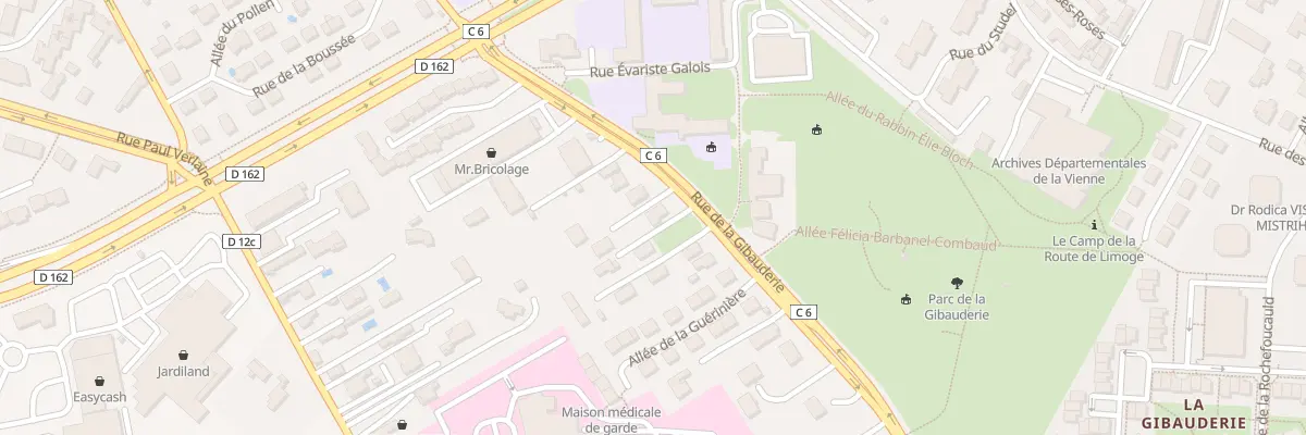 Plan du 78 Rue de la Gibauderie à Poitiers