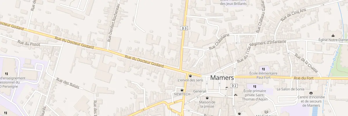 Plan du 5 Rue du Doc Godard à Mamers