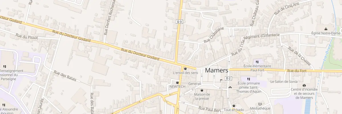 Plan du 3 Rue du Doc Godard à Mamers