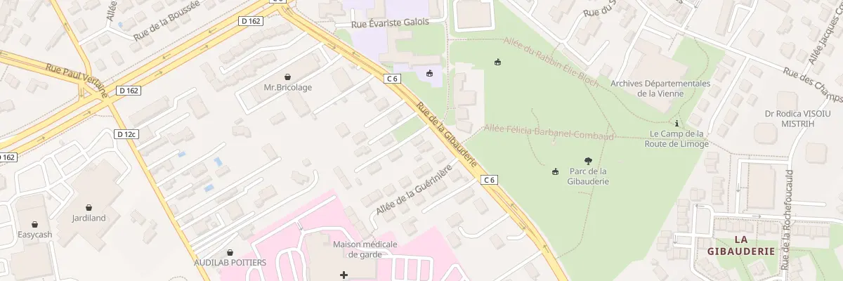 Plan du 86 Rue de la Gibauderie à Poitiers