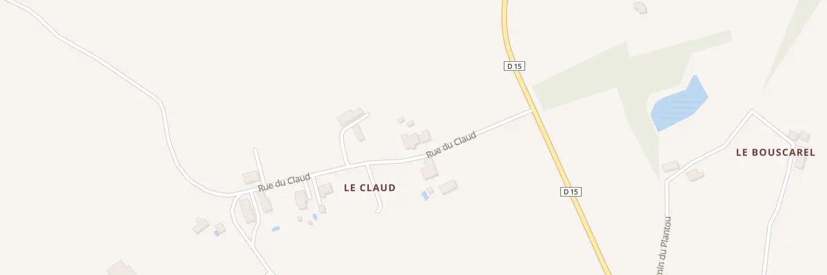Plan du 16 Le Claud à Cunèges