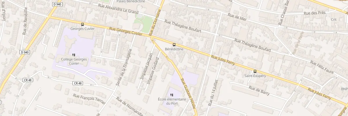 Plan du 17 Rue Gustave Nicole à Fécamp