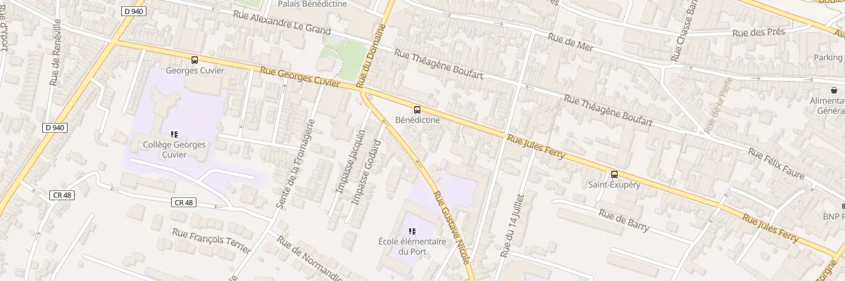 Plan du 19 Rue Gustave Nicole à Fécamp