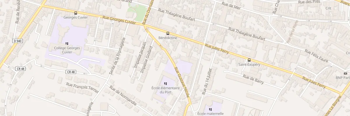Plan du 27 Rue Gustave Nicole à Fécamp