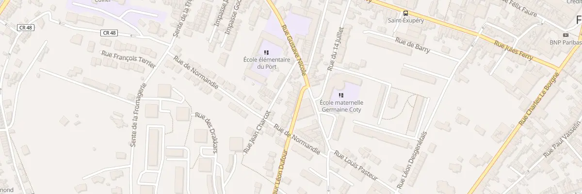Plan du 14 Rue du Doc Leon Dufour à Fécamp