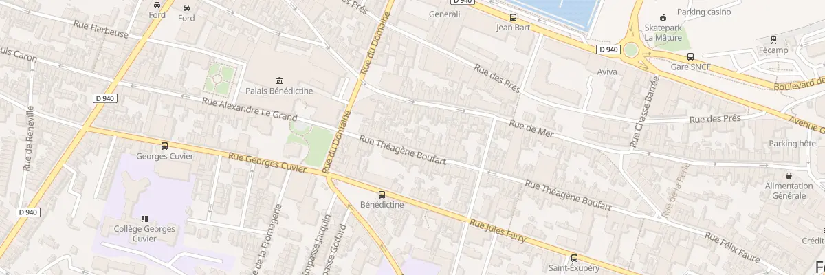 Plan du 68 Rue Theagene Boufart à Fécamp