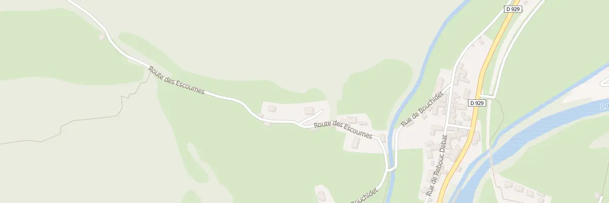 Plan du 194 Rte des Escoumes à Hèches