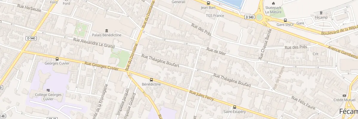 Plan du 56 Rue Theagene Boufart à Fécamp