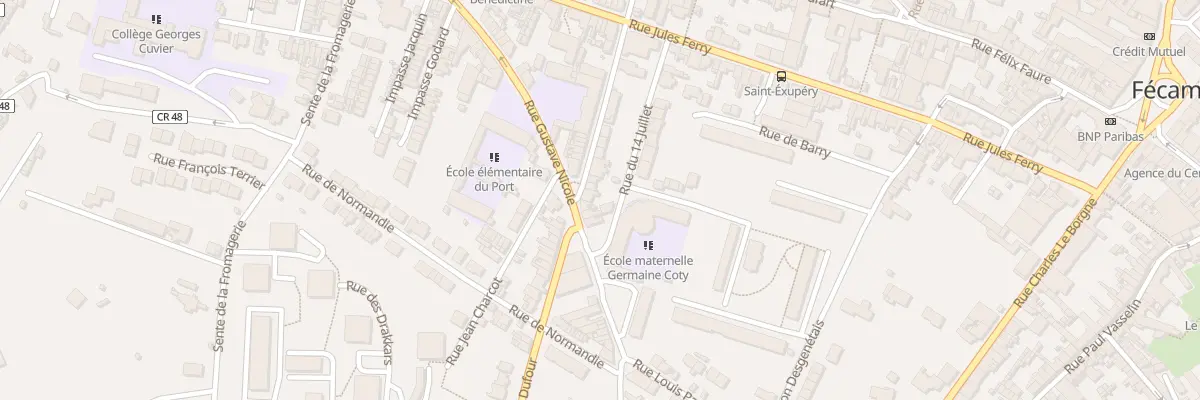 Plan du 21 Rue Gustave Lambert à Fécamp