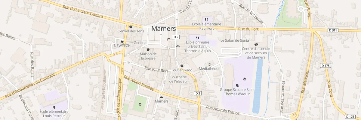 Plan du 12 Rue Ledru Rollin à Mamers