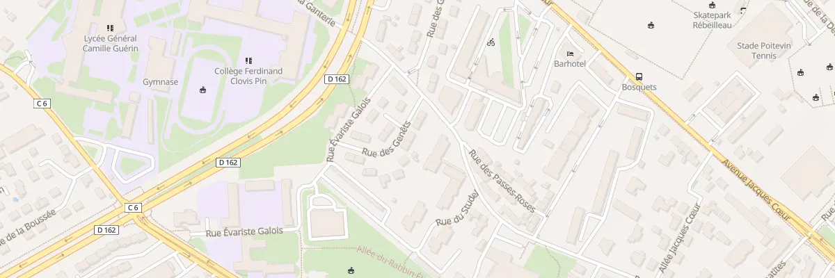 Plan du 25 Rue des Genêts à Poitiers