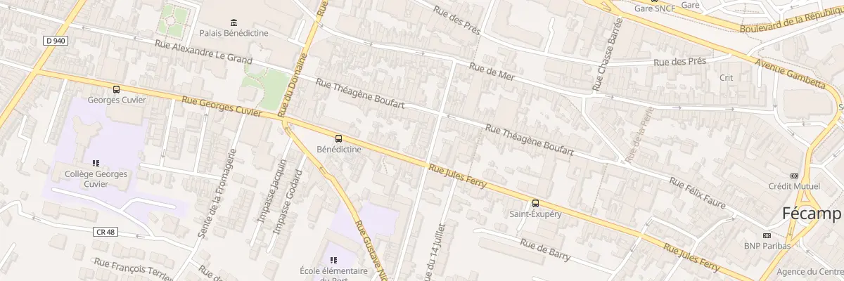 Plan du 16 Rue Gustave Lambert à Fécamp