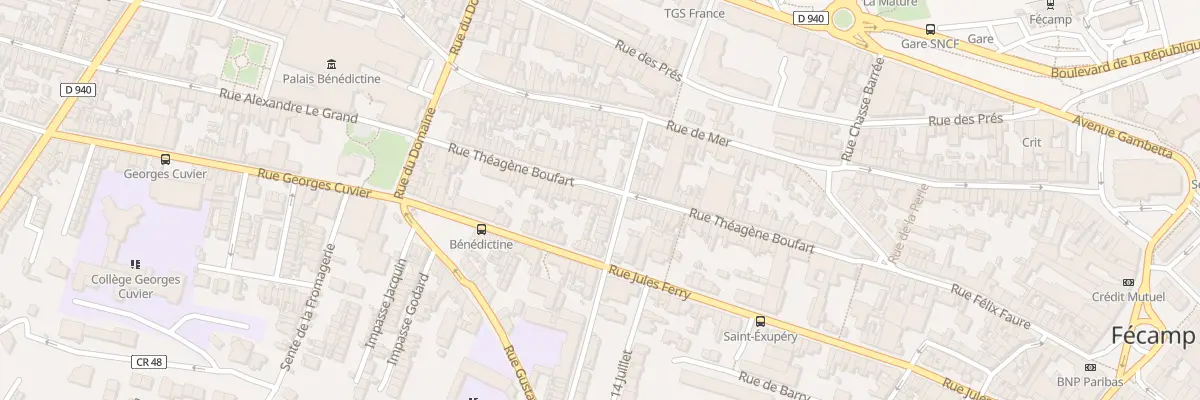 Plan du 55 Rue Theagene Boufart à Fécamp