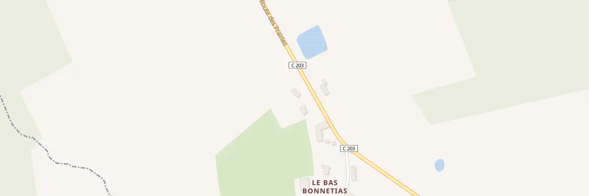 Plan du 75 Le Bas Bonnetias à Bosset