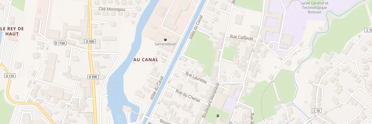Plan du 12 All du Canal à Condom