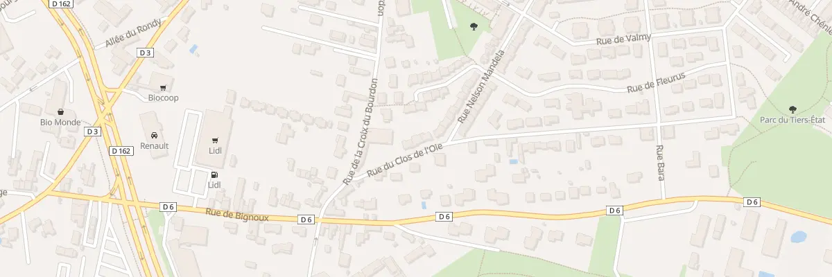 Plan du 13 Rue du Clos de l’Oie à Poitiers