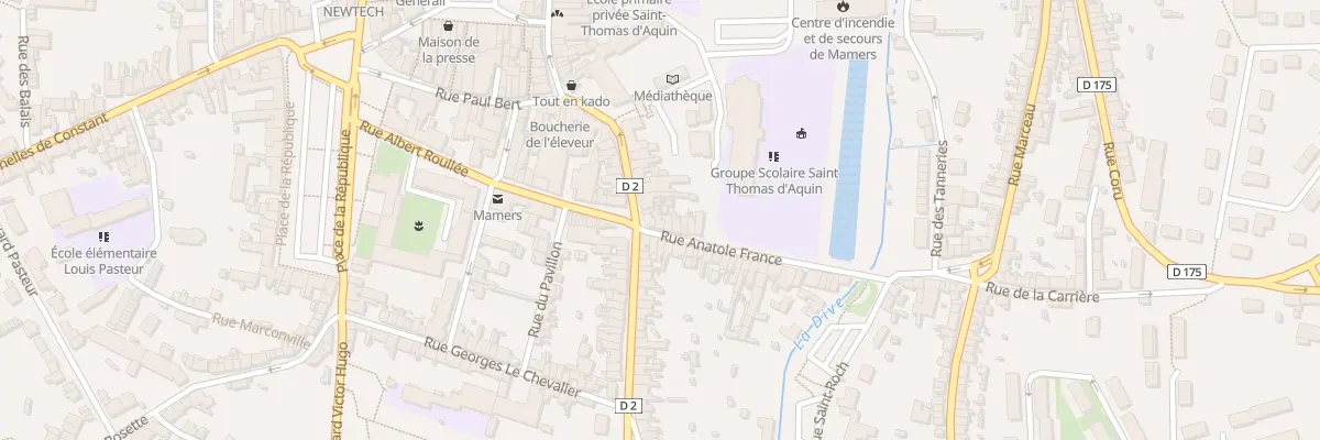 Plan du 2 Rue Anatole France à Mamers