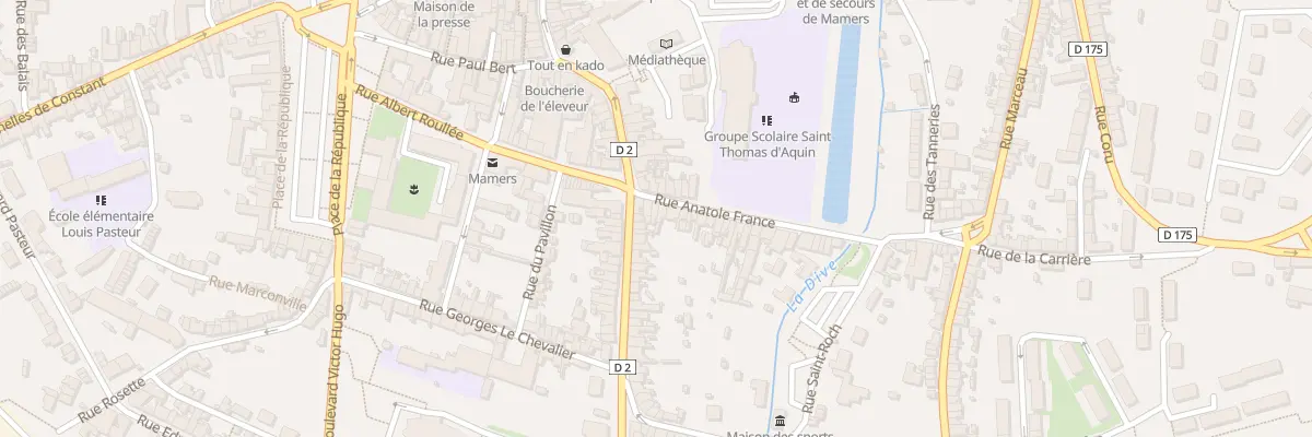 Plan du 3 Rue Anatole France à Mamers