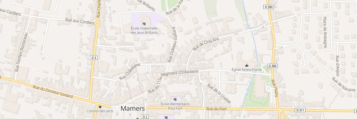 Plan du 2 Rue de Cinq Ans à Mamers