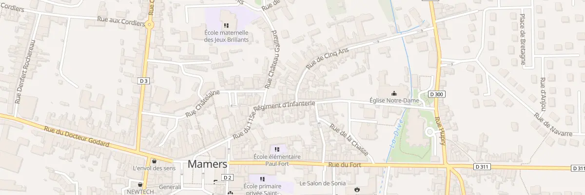 Plan du 50 Rue du 115eme Ri à Mamers