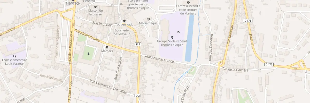 Plan du 12 Rue Anatole France à Mamers