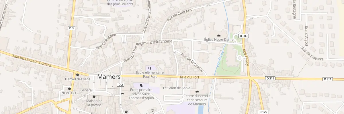 Plan du 14 Rue Eugene Dubouillon à Mamers