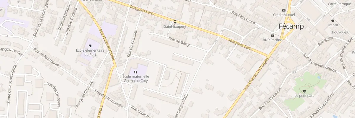 Plan du 5 Rue de Rheinfelden à Fécamp