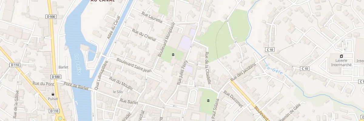 Plan de la Rue Jules Ferry à Condom
