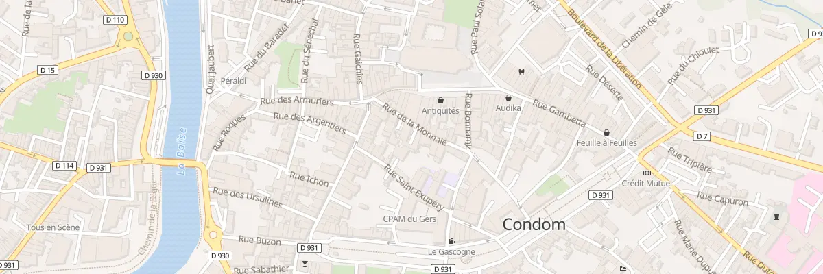 Plan du 11 Rue de la Monnaie à Condom