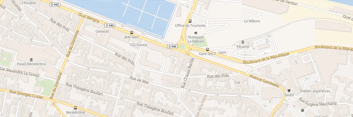 Plan du 9 Quai Berigny à Fécamp