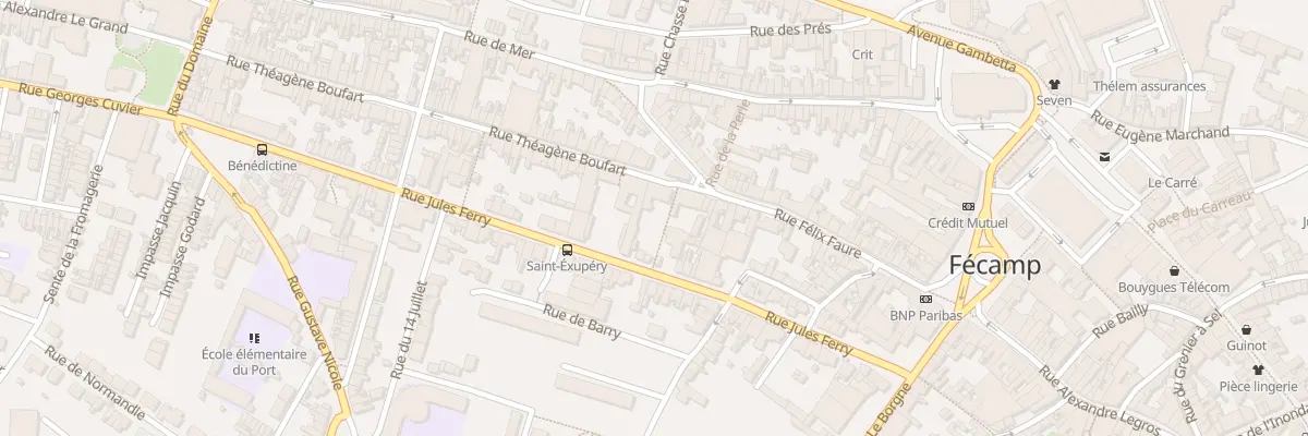 Plan du 1 Rue Theagene Boufart à Fécamp