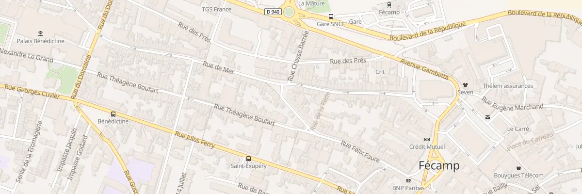 Plan du 2 Pl Petite Croix à Fécamp